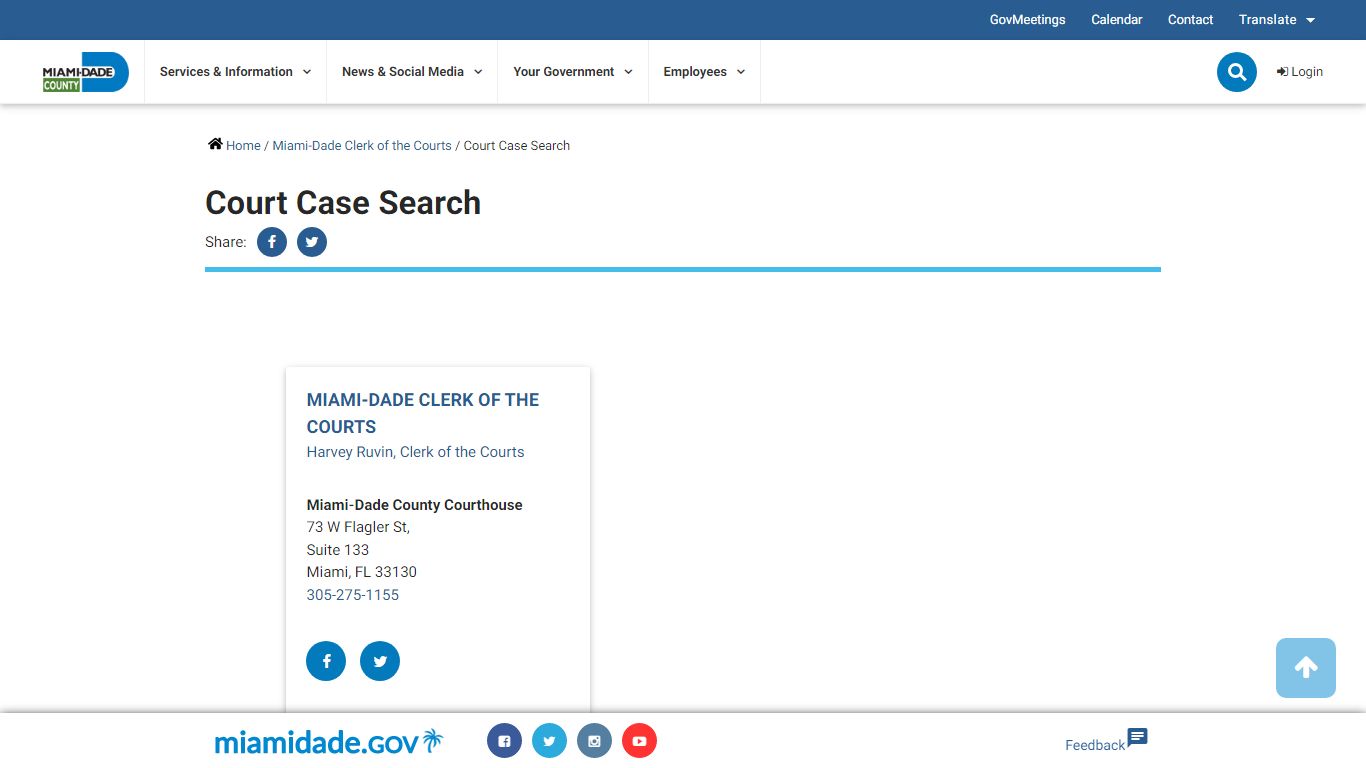 Court Case Search - Miami-Dade County